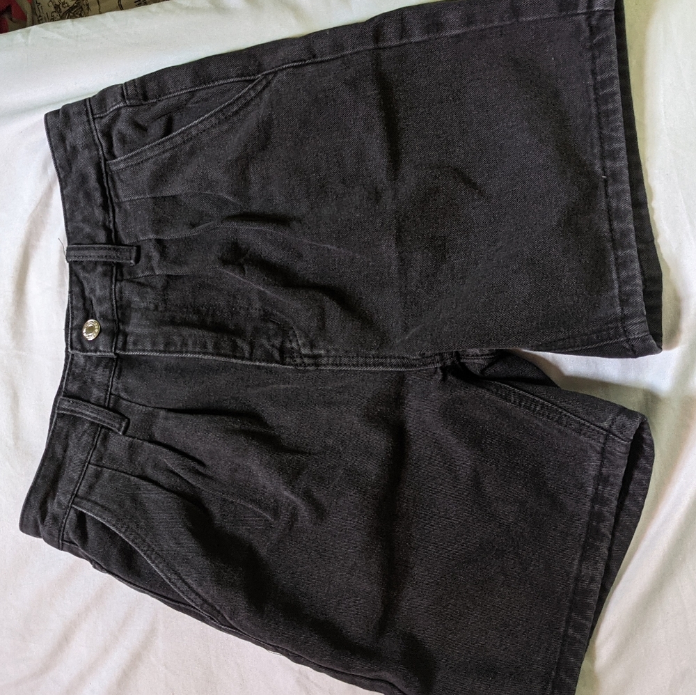 Black Denim Shorts
